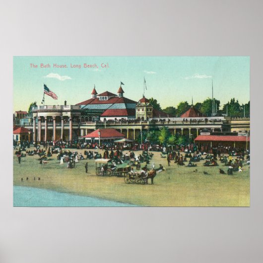 Buiten Uitzicht van het Bath HouseLong Beach, CA Poster (Voorkant)