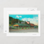 Buiten Uitzicht van het BBQ-restaurant van het mer Briefkaart (Voorkant / Achterkant)