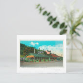 Buiten Uitzicht van het BBQ-restaurant van het mer Briefkaart (Staand voorkant)