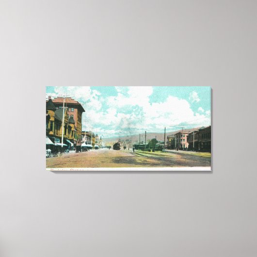 Buiten Uitzicht van het Berkeley Station Berkeley, Canvas Afdruk (Voorkant)