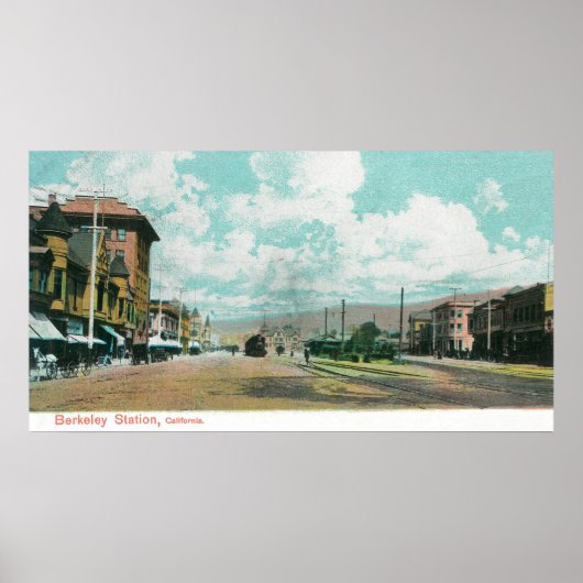 Buiten Uitzicht van het Berkeley Station Berkeley, Poster (Voorkant)