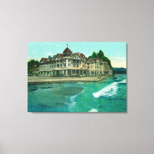 Buiten Uitzicht van het beroemde Capitola Hotel Canvas Afdruk (Voorkant)