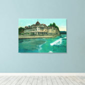 Buiten Uitzicht van het beroemde Capitola Hotel Canvas Afdruk (Insitu (Houten vloer))
