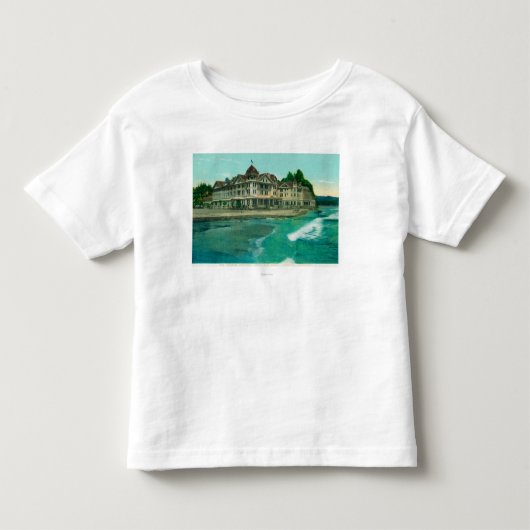 Buiten Uitzicht van het beroemde Capitola Hotel Kinder Shirts (Voorkant)