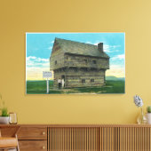 Buiten Uitzicht van het Blok van de Periode Canvas Afdruk (Insitu (Woonkamer))