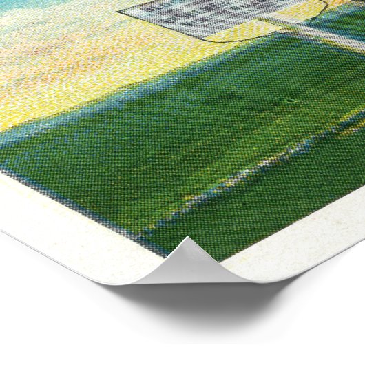 Buiten Uitzicht van het Blok van de Periode Poster (Hoek)