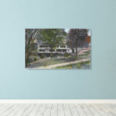 Buiten Uitzicht van het Boerderij van het Kiekenhu Canvas Afdruk (Insitu (Houten vloer))