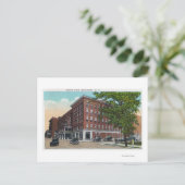 Buiten Uitzicht van het Carlton Hotel Briefkaart (Staand voorkant)