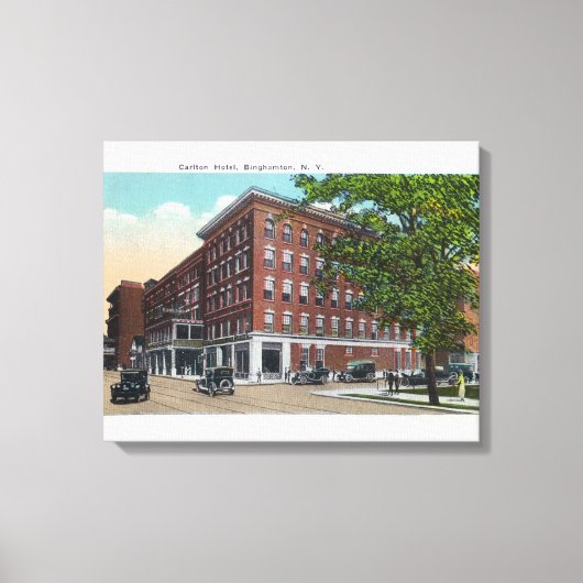Buiten Uitzicht van het Carlton Hotel Canvas Afdruk (Voorkant)