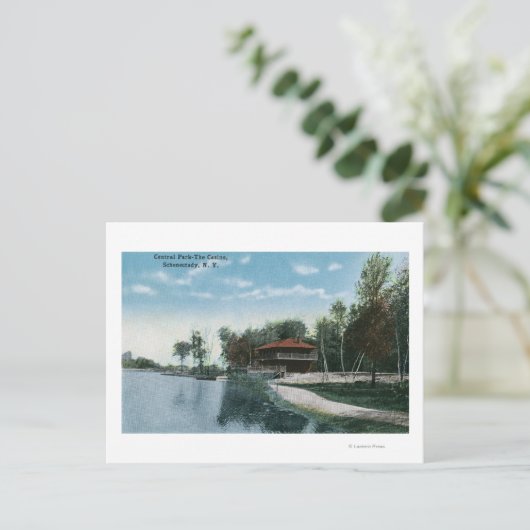 Buiten Uitzicht van het casino van het Central Par Briefkaart (Staand voorkant)