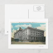 Buiten Uitzicht van het centrale spoorwegstation v Briefkaart (Voorkant / Achterkant)