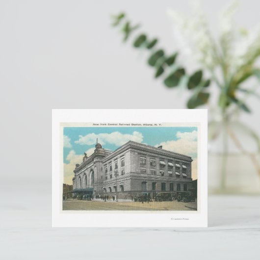 Buiten Uitzicht van het centrale spoorwegstation v Briefkaart (Staand voorkant)