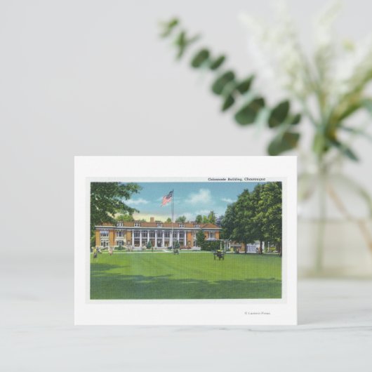 Buiten Uitzicht van het Colonnade-gebouw Briefkaart (Staand voorkant)