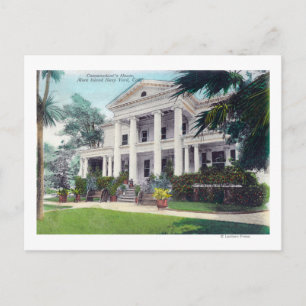 Buiten Uitzicht van het Commandant House, Navy Yar Briefkaart