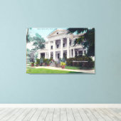 Buiten Uitzicht van het Commandant House, Navy Yar Canvas Afdruk (Insitu (Houten vloer))
