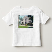 Buiten Uitzicht van het Commandant House, Navy Yar Kinder Shirts (Voorkant)