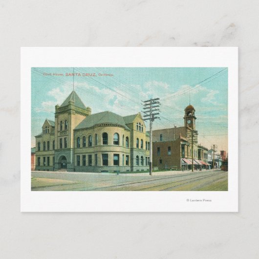 Buiten Uitzicht van het Court HouseSanta Cruz, CA Briefkaart (Voorkant)