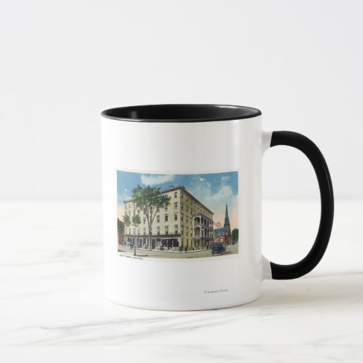 Buiten Uitzicht van het De Witt Hotel Mok (Rechts)