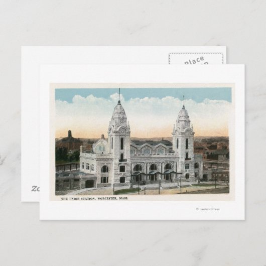 Buiten Uitzicht van het EU-station Briefkaart (Voorkant / Achterkant)