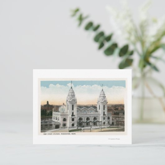 Buiten Uitzicht van het EU-station Briefkaart (Staand voorkant)