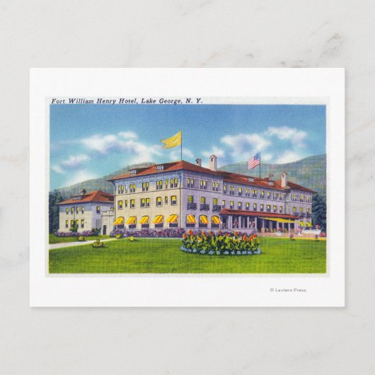 Buiten Uitzicht van het Fort William Henry Hotel Briefkaart (Voorkant)
