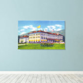 Buiten Uitzicht van het Fort William Henry Hotel Canvas Afdruk (Insitu (Houten vloer))