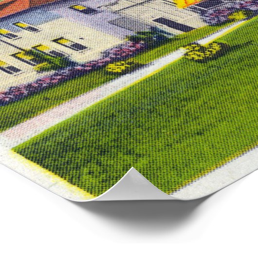 Buiten Uitzicht van het Fort William Henry Hotel Poster (Hoek)