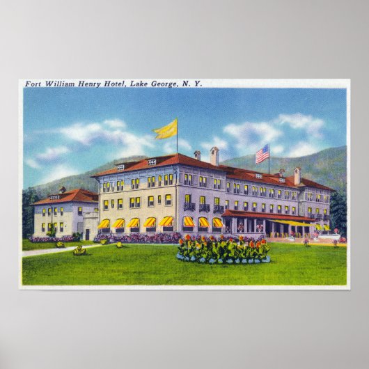 Buiten Uitzicht van het Fort William Henry Hotel Poster (Voorkant)