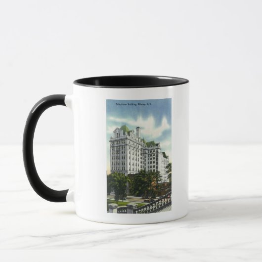 Buiten Uitzicht van het gebouw van de Telefoon # 2 Mok (Links)