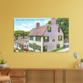 Buiten Uitzicht van het Gemeenschappelijk Huis Canvas Afdruk (Insitu (Woonkamer))