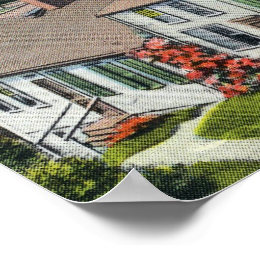 Buiten Uitzicht van het Gemeenschappelijk Huis Poster (Hoek)