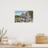 Buiten Uitzicht van het Gemeenschappelijk Huis Poster (Keuken)