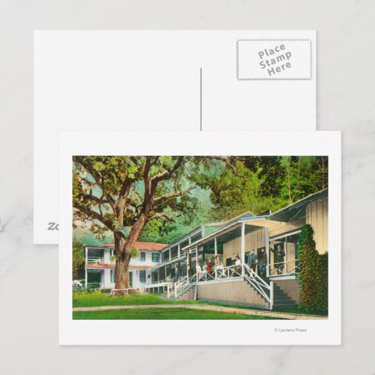 Buiten Uitzicht van het Geysers Hotel, Guests Posi Briefkaart (Voorkant / Achterkant)