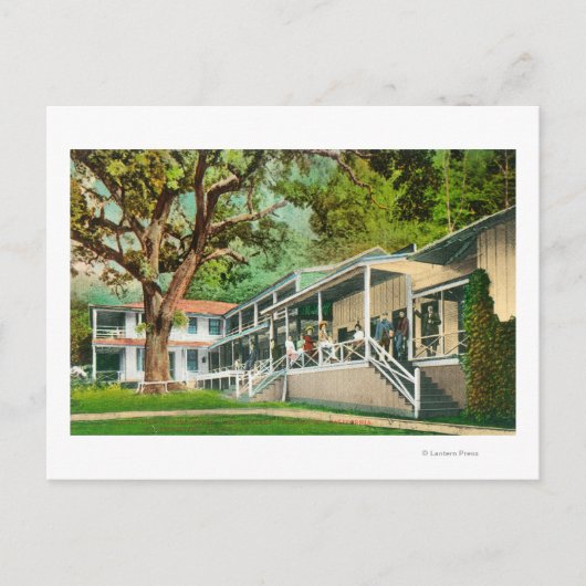 Buiten Uitzicht van het Geysers Hotel, Guests Posi Briefkaart (Voorkant)