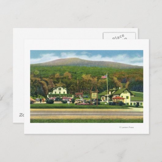 Buiten Uitzicht van het Glen House Briefkaart (Voorkant / Achterkant)