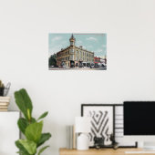 Buiten Uitzicht van het Grand Hotel Geiser Poster (Thuiskantoor)