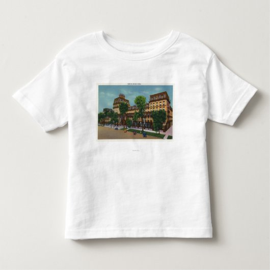 Buiten Uitzicht van het Grand Union Hotel # 2 Kinder Shirts (Voorkant)