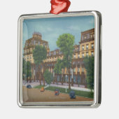 Buiten Uitzicht van het Grand Union Hotel # 2 Metalen Ornament (Links)