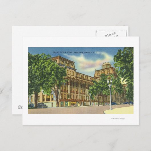 Buiten Uitzicht van het Grand Union Hotel Briefkaart (Voorkant / Achterkant)