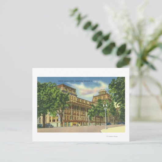 Buiten Uitzicht van het Grand Union Hotel Briefkaart (Staand voorkant)