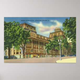 Buiten Uitzicht van het Grand Union Hotel Poster
