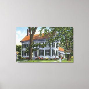 Buiten Uitzicht van het Harriet Beecher Stowe Hous Canvas Afdruk
