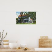 Buiten Uitzicht van het Harriet Beecher Stowe Hous Poster (Keuken)