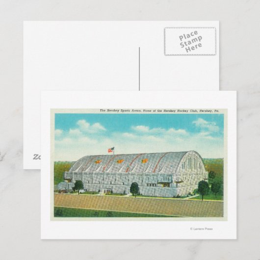 Buiten Uitzicht van het Hershey-sportgebied Briefkaart (Voorkant / Achterkant)