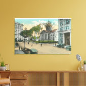 Buiten Uitzicht van het Hof Canvas Afdruk (Insitu (Woonkamer))