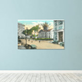 Buiten Uitzicht van het Hof Canvas Afdruk (Insitu (Houten vloer))