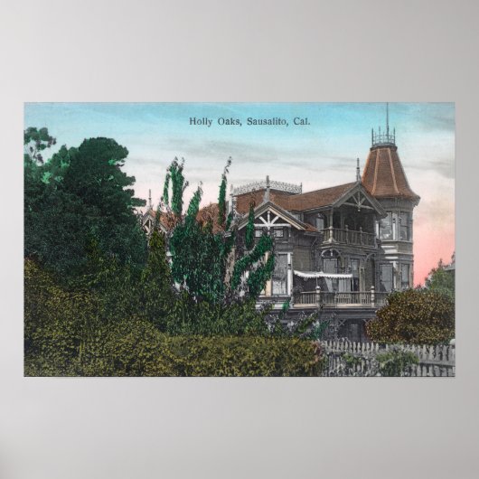 Buiten Uitzicht van het Holly Oaks Building Poster (Voorkant)