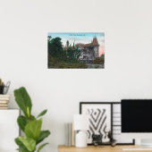 Buiten Uitzicht van het Holly Oaks Building Poster (Thuiskantoor)