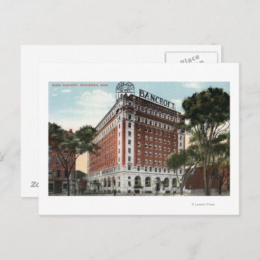 Buiten Uitzicht van het Hotel Bancroft Briefkaart (Voorkant / Achterkant)