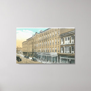 Buiten Uitzicht van het Hotel Bennett Canvas Afdruk